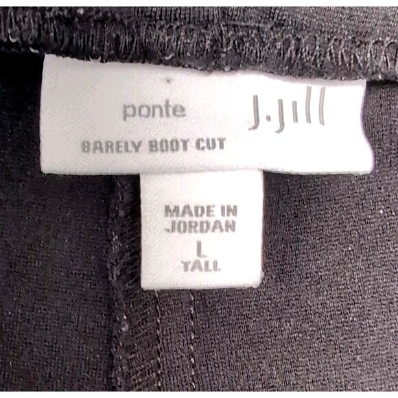 J JILL Barely Boot Cut Ponte Pants Womens LT Large Tall Black Stretch Pull-On - Picture 4 of 12